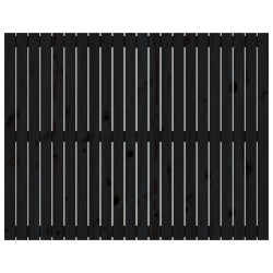 Tête de lit murale Noir 140x3x110 cm Bois massif de pin 