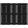 Tête de lit murale Noir 140x3x110 cm Bois massif de pin 