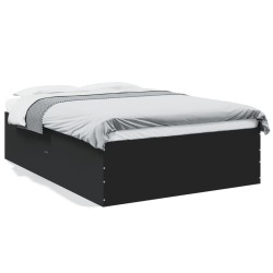 Cadre de lit sans matelas noir 135x190 cm 