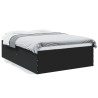 Cadre de lit sans matelas noir 135x190 cm 