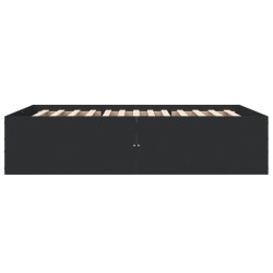 Cadre de lit sans matelas noir 135x190 cm 