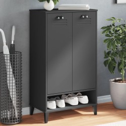 Armoire à chaussures VIKEN gris anthracite bois d'ingénierie 