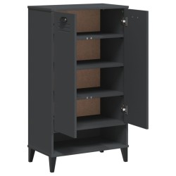 Armoire à chaussures VIKEN gris anthracite bois d'ingénierie 