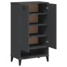 Armoire à chaussures VIKEN gris anthracite bois d'ingénierie 