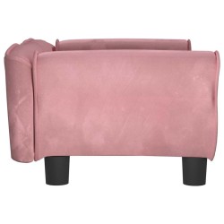 Lit pour chien rose 70x45x30 cm velours 