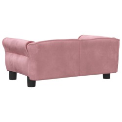 Lit pour chien rose 70x45x30 cm velours 