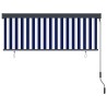 Store roulant d'extérieur 160x250 cm Bleu et blanc 