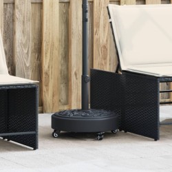 Base de parasol avec roues pour mâts Ø38 / 48 mm 27 kg rond 