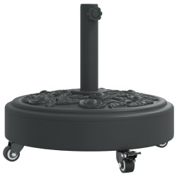 Base de parasol avec roues pour mâts Ø38 / 48 mm 27 kg rond 