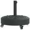 Base de parasol avec roues pour mâts Ø38 / 48 mm 27 kg rond 