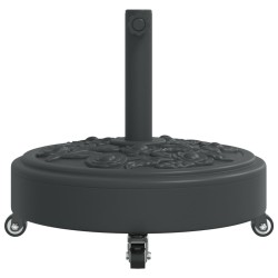 Base de parasol avec roues pour mâts Ø38 / 48 mm 27 kg rond 