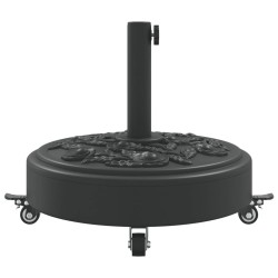Base de parasol avec roues pour mâts Ø38 / 48 mm 27 kg rond 