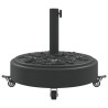 Base de parasol avec roues pour mâts Ø38 / 48 mm 27 kg rond 
