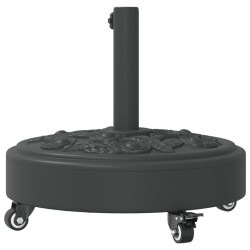 Base de parasol avec roues pour mâts Ø38 / 48 mm 27 kg rond 