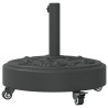 Base de parasol avec roues pour mâts Ø38 / 48 mm 27 kg rond 