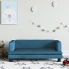Canapé pour enfants bleu 80x45x30 cm velours 