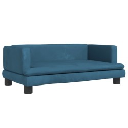 Canapé pour enfants bleu 80x45x30 cm velours 