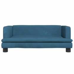 Canapé pour enfants bleu 80x45x30 cm velours 