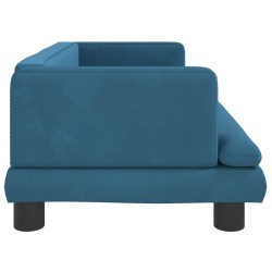 Canapé pour enfants bleu 80x45x30 cm velours 