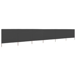 Paravent 6 panneaux Tissu 800 x 80 cm Gris 