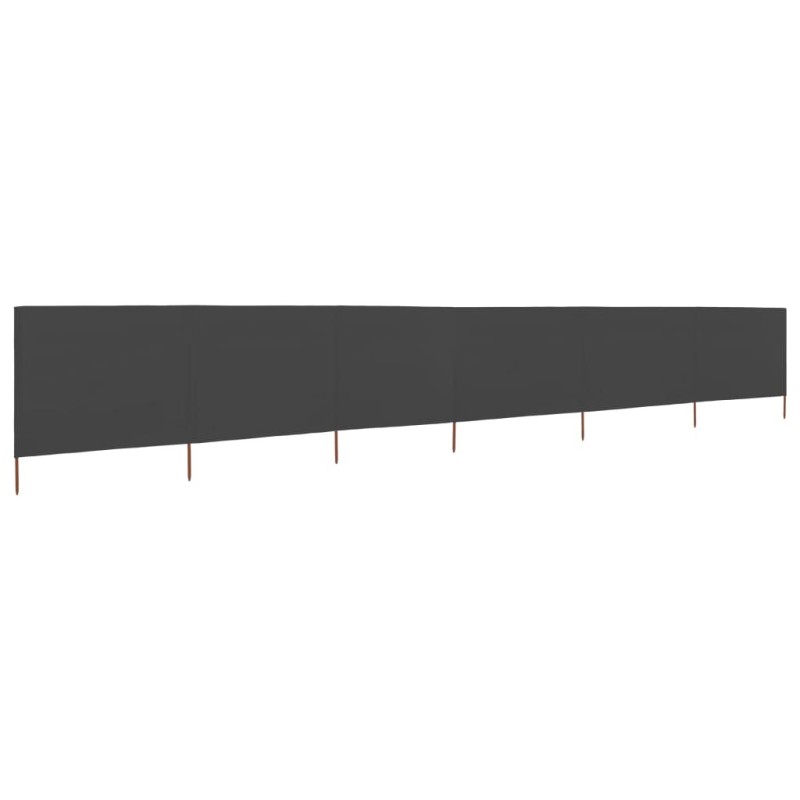 Paravent 6 panneaux Tissu 800 x 80 cm Gris Paravent 6 panneaux Tissu 800 x 80 cm Gris