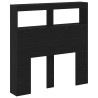 Armoire tête de lit avec LED chêne noir 100x17x102 cm 