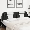 Coussin de tête de lit noir et blanc 200 cm similicuir 