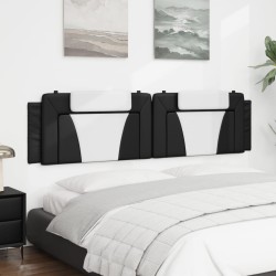 Coussin de tête de lit noir et blanc 200 cm similicuir 