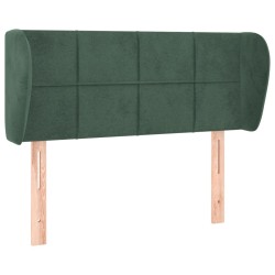 Tête de lit avec oreilles Vert foncé 93x23x78/88 cm Velours 