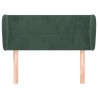 Tête de lit avec oreilles Vert foncé 93x23x78/88 cm Velours 