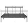 Cadre de lit sans matelas noir métal 140x200 cm 