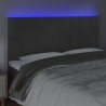 Tête de lit à LED Gris foncé 160x5x118/128 cm Velours 