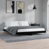 Cadre de lit sans matelas noir 180x200 cm bois d'ingénierie 