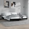 Cadre de lit sans matelas noir 180x200 cm bois d'ingénierie 