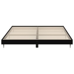 Cadre de lit sans matelas noir 180x200 cm bois d'ingénierie 
