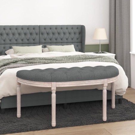 Banc Gris foncé 110,5x45x49 cm Tissu 