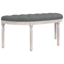 Banc Gris foncé 110,5x45x49 cm Tissu 