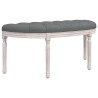 Banc Gris foncé 110,5x45x49 cm Tissu 