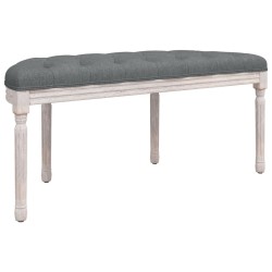 Banc Gris foncé 110,5x45x49 cm Tissu 