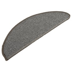 Tapis de marches d'escalier 15 pcs Gris 65x21x4 cm 