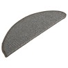Tapis de marches d'escalier 15 pcs Gris 65x21x4 cm 