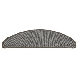 Tapis de marches d'escalier 15 pcs Gris 65x21x4 cm 