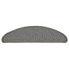 Tapis de marches d'escalier 15 pcs Gris 65x21x4 cm 