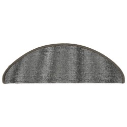 Tapis de marches d'escalier 15 pcs Gris 65x21x4 cm 