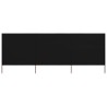 Paravent 3 panneaux Tissu 400 x 160 cm Noir 