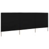 Paravent 3 panneaux Tissu 400 x 160 cm Noir 