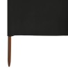 Paravent 3 panneaux Tissu 400 x 160 cm Noir 