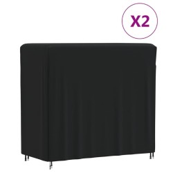 Housses pour portant de bois de chauffage 2 pcs 122x61x106 cm 