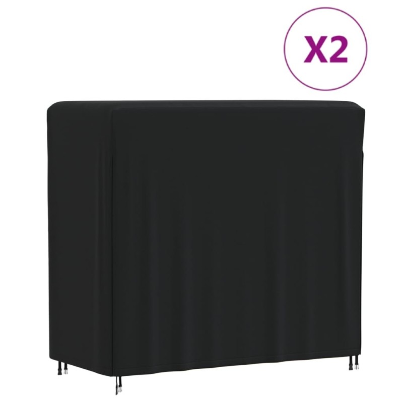 Housses pour portant de bois de chauffage 2 pcs 122x61x106 cm 