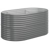 Lit surélevé de jardin Acier enduit de poudre 152x80x68 cm gris 